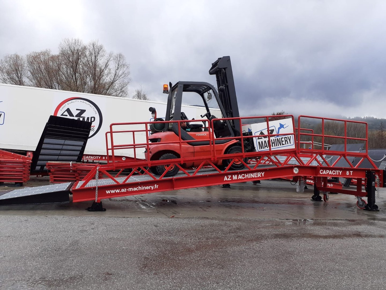 جديد منحدر تحميل Loading Ramp with with hydraulic tilting bridge -  AZ RAMP - STAR-RL- 12T. 12 ton capacity: صور 12