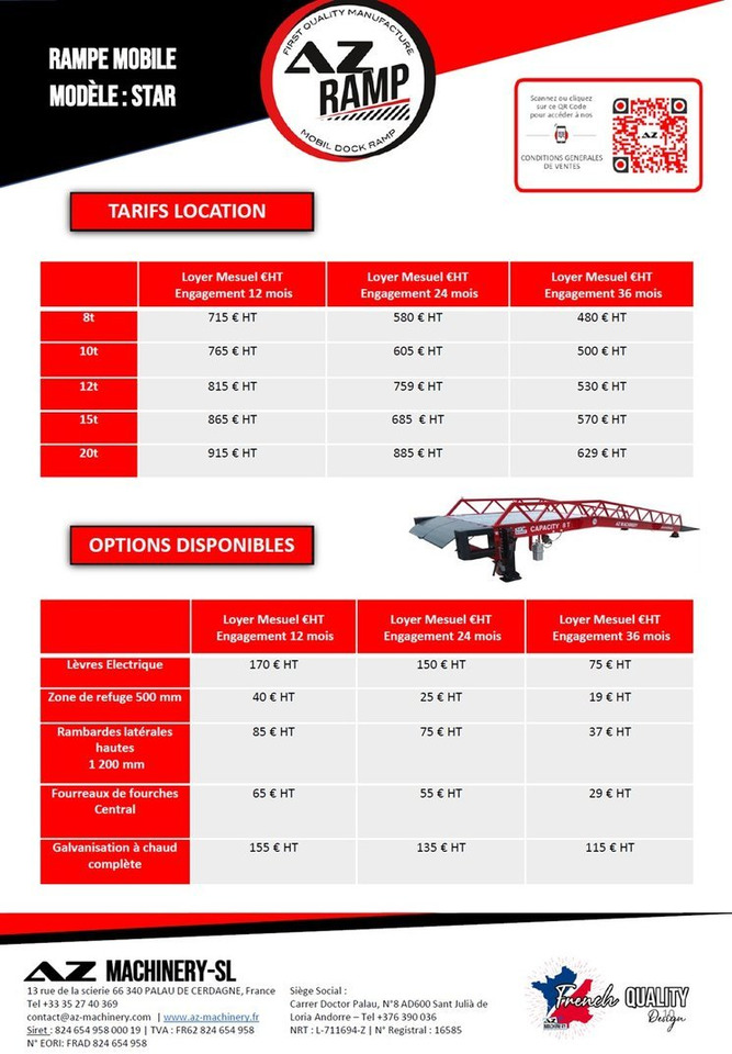 **RENTAL** Loading Ramp with with hydraulic tilting bridge - AZ RAMP - STAR- 8T. 8 ton capacity - منحدر تحميل: صور 2 **RENTAL** Loading Ramp with with hydraulic tilting bridge - AZ RAMP - STAR- 8T. 8 ton capacity - منحدر تحميل: صور 2