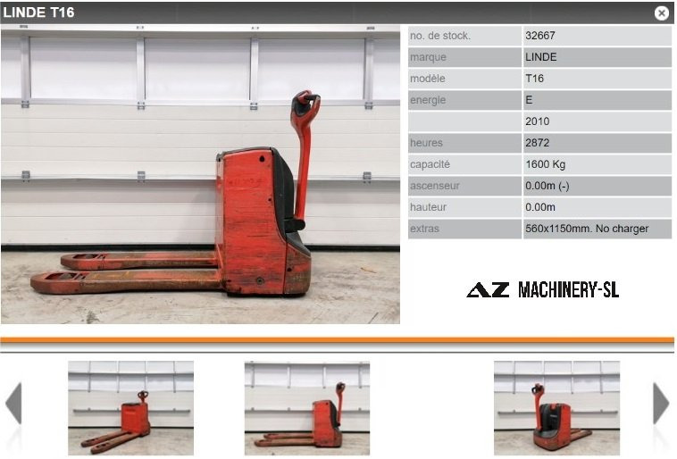 Used Electric Pallet Truck-Fenwick-T16 - معدات الرفع منخفض المستوى: صور 1 Used Electric Pallet Truck-Fenwick-T16 - معدات الرفع منخفض المستوى: صور 1