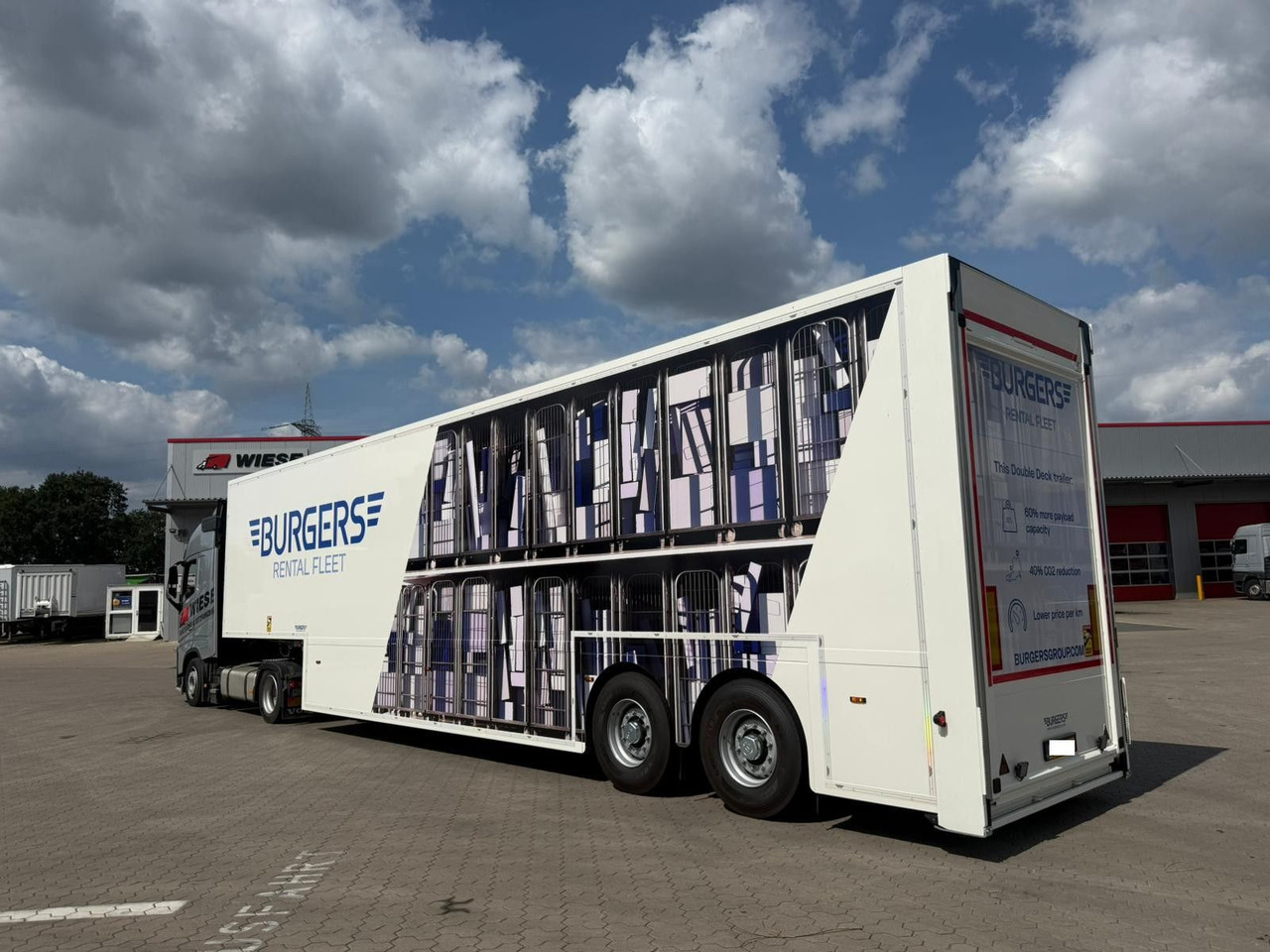 Burgers Doppelstock Trailer 60% mehr Ladefläche - عربة مسطحة منخفضة نصف مقطورة: صور 3 Burgers Doppelstock Trailer 60% mehr Ladefläche - عربة مسطحة منخفضة نصف مقطورة: صور 3