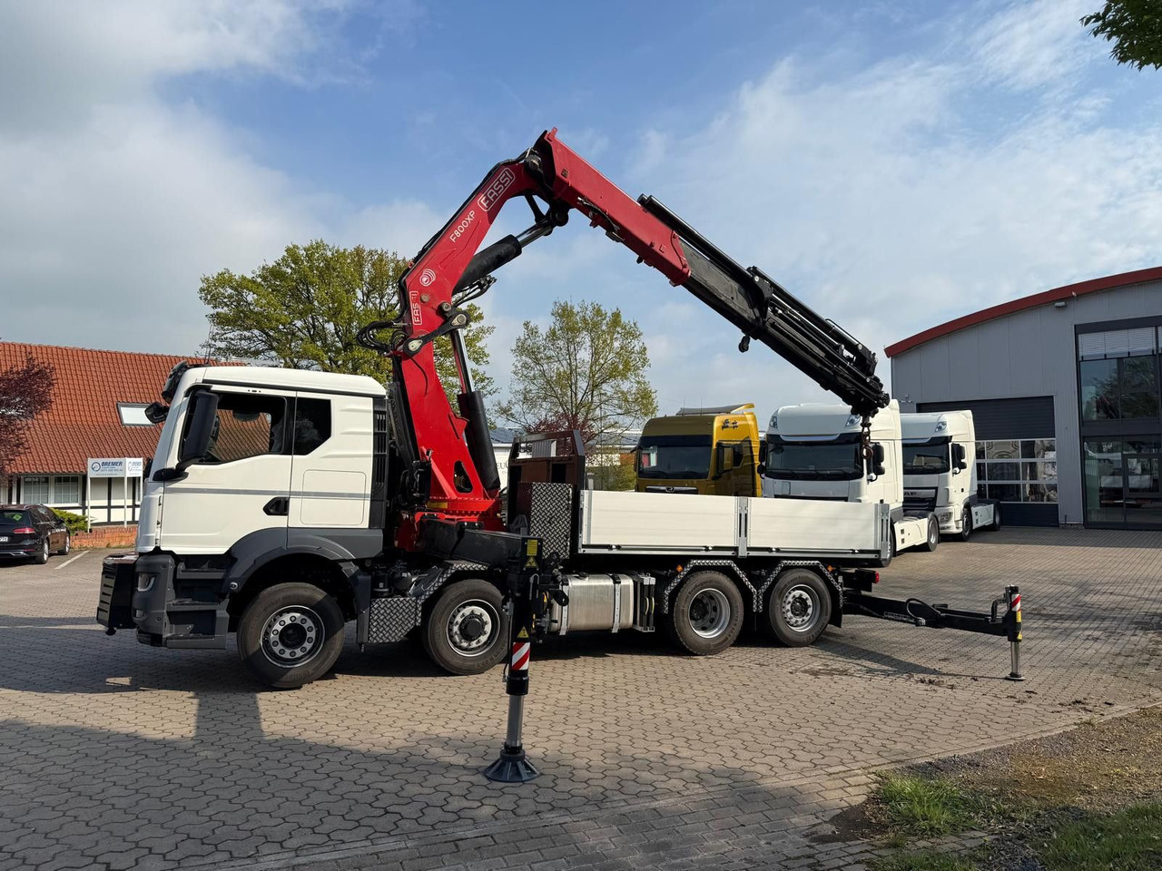 MAN 35.520 8x4 Kran Fassi F800, OHNE ABSTÜTZÜBERWACH - شاحنات مسطحة, شاحنة كرين: صور 3 MAN 35.520 8x4 Kran Fassi F800, OHNE ABSTÜTZÜBERWACH - شاحنات مسطحة, شاحنة كرين: صور 3