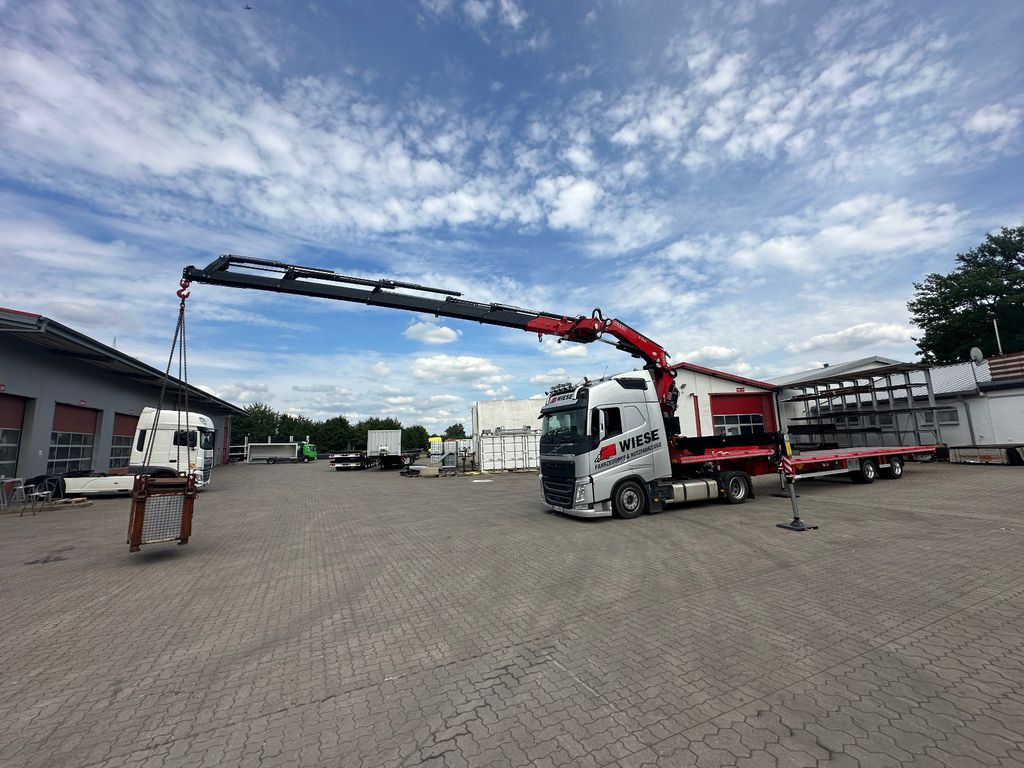 Wiese Stufensattel Tieflader mit Kran Fassi F545 - نصف مقطورة مسطحة: صور 3 Wiese Stufensattel Tieflader mit Kran Fassi F545 - نصف مقطورة مسطحة: صور 3