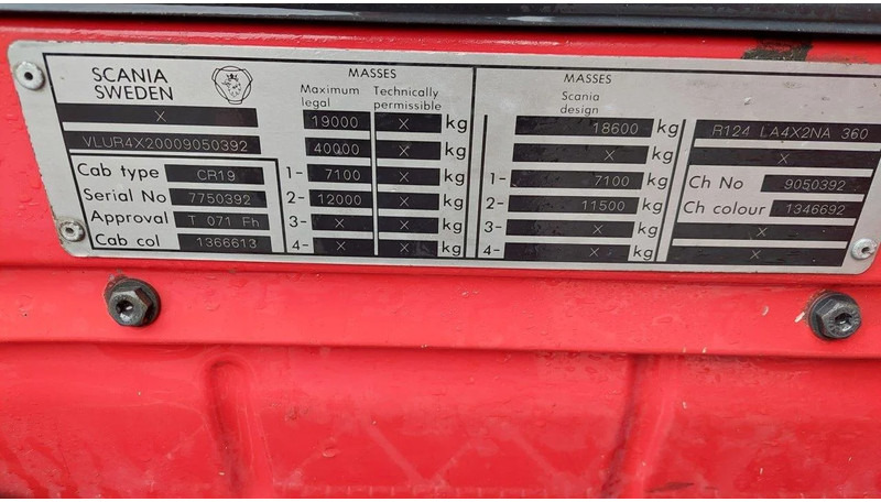 شاحنة جرار Scania R124-360 360 MANUAL GEARBOX RETARDER HYDRAULIC PTO: صور 12
