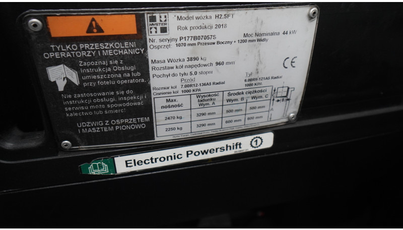 Hyster H2.5FT LPG FORKLIFT DUPLEX - آلات البناء: صور 5 Hyster H2.5FT LPG FORKLIFT DUPLEX - آلات البناء: صور 5