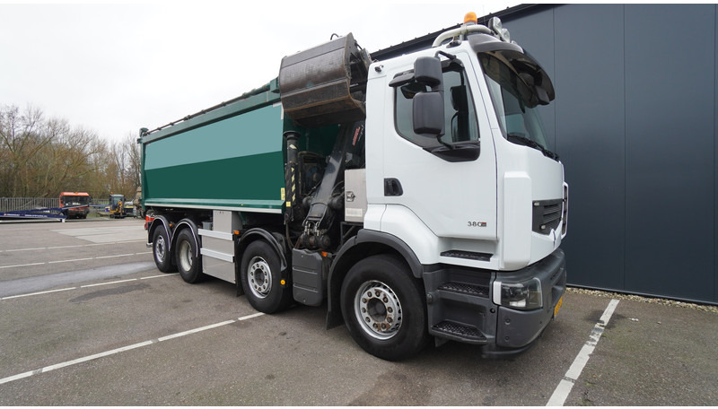 Renault PREMIUM 380 DXI 8X2/6 2 SIDE TIPPER WITH PLFINGER Q 170 Z CRANE.278.200KM إيجار Renault PREMIUM 380 DXI 8X2/6 2 SIDE TIPPER WITH PLFINGER Q 170 Z CRANE.278.200KM: صور 7