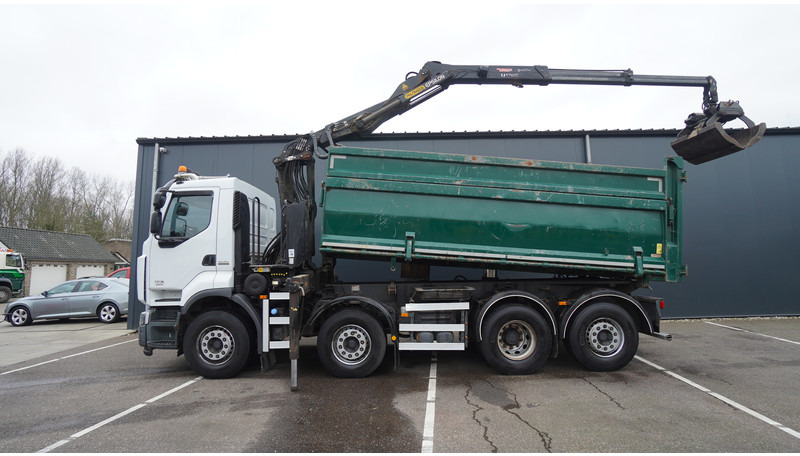 Renault PREMIUM 380 DXI 8X2/6 2 SIDE TIPPER WITH PLFINGER Q 170 Z CRANE.278.200KM - شاحنة كرين: صور 2 Renault PREMIUM 380 DXI 8X2/6 2 SIDE TIPPER WITH PLFINGER Q 170 Z CRANE.278.200KM - شاحنة كرين: صور 2