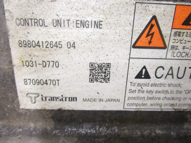 ISUZU N75 (4HK1) ENGINE ECU 8980412645 - كتلة التحكم - شاحنة: صور 2 ISUZU N75 (4HK1) ENGINE ECU 8980412645 - كتلة التحكم - شاحنة: صور 2