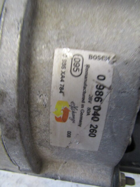 MERCEDES ATEGO 815/1823 ALTERNATOR BOSCH P/NO 0986040260 - النظام الكهربائي - شاحنة: صور 2 MERCEDES ATEGO 815/1823 ALTERNATOR BOSCH P/NO 0986040260 - النظام الكهربائي - شاحنة: صور 2