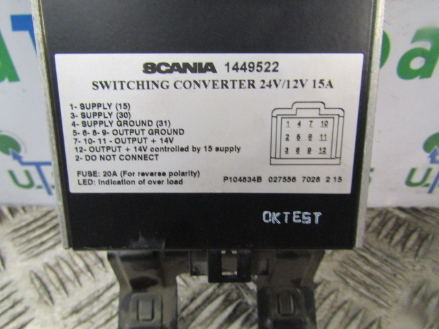 SCANIA P94 VOLTAGE CONVERTER P/NO 1449522 - كتلة التحكم - شاحنة: صور 2 SCANIA P94 VOLTAGE CONVERTER P/NO 1449522 - كتلة التحكم - شاحنة: صور 2
