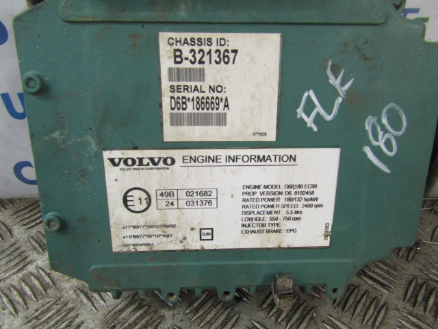 VOLVO FL6 D6B 180 ENGINE ECU O/NO 03161965 – PO3 - كتلة التحكم - شاحنة: صور 2 VOLVO FL6 D6B 180 ENGINE ECU O/NO 03161965 – PO3 - كتلة التحكم - شاحنة: صور 2