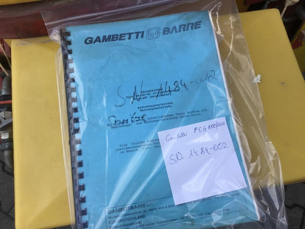 Gambetti PEG 1000/1212 - آلة الرش المعلقة: صور 3 Gambetti PEG 1000/1212 - آلة الرش المعلقة: صور 3