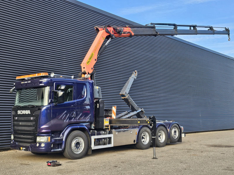 Scania G490 8x4*4 / PALFINGER CRANE + HOOKLIFT - شاحنة ذات الخطاف, شاحنة كرين: صور 1 Scania G490 8x4*4 / PALFINGER CRANE + HOOKLIFT - شاحنة ذات الخطاف, شاحنة كرين: صور 1