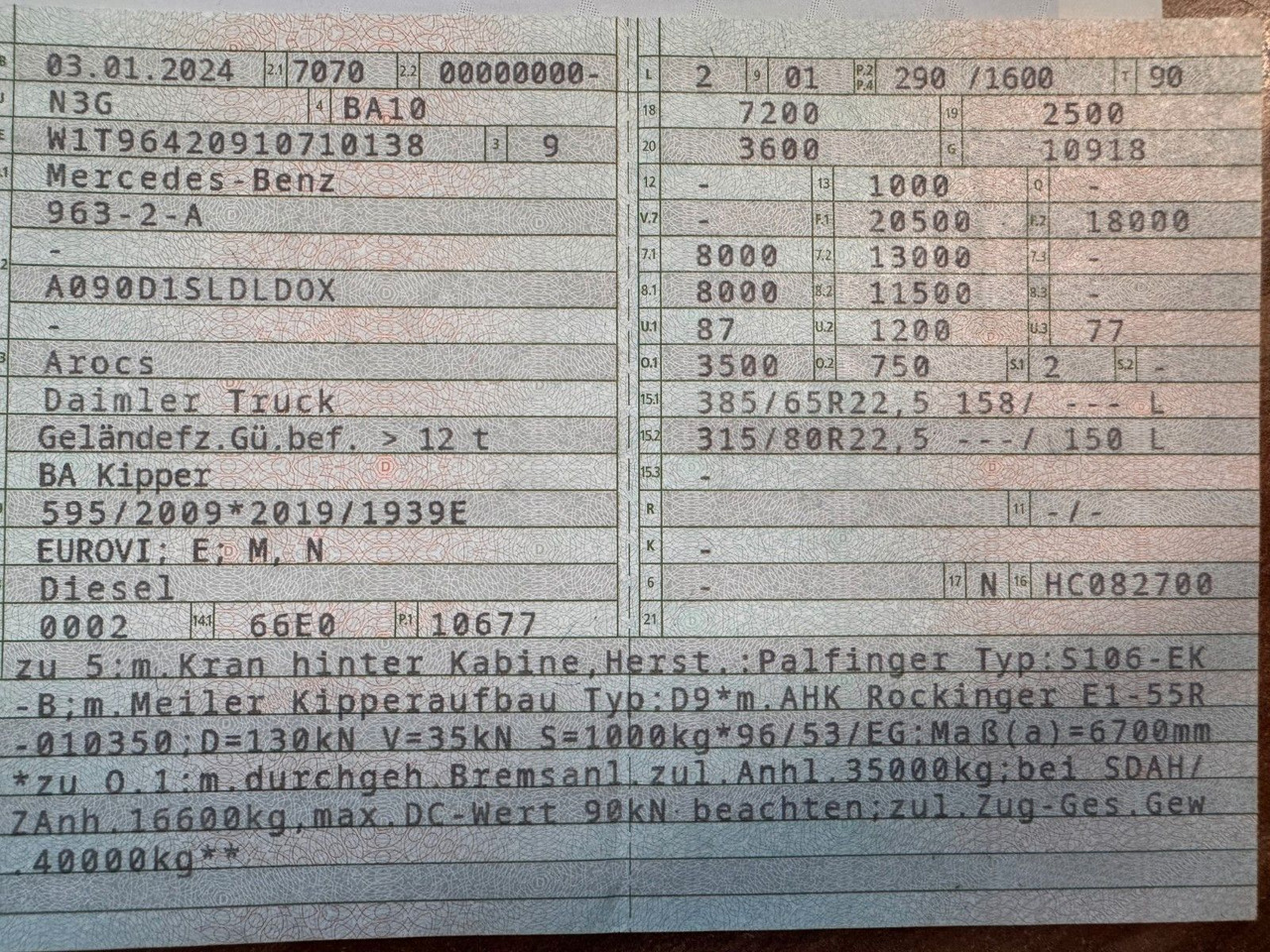 Mercedes-Benz 1840 2140 4X2 Kipper % Kran mit Funk Top Zust. - قلابات: صور 2 Mercedes-Benz 1840 2140 4X2 Kipper % Kran mit Funk Top Zust. - قلابات: صور 2