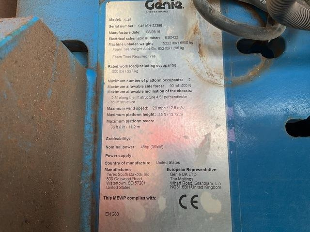 Genie S45 - رافعات سلة تلسكوبية: صور 5 Genie S45 - رافعات سلة تلسكوبية: صور 5