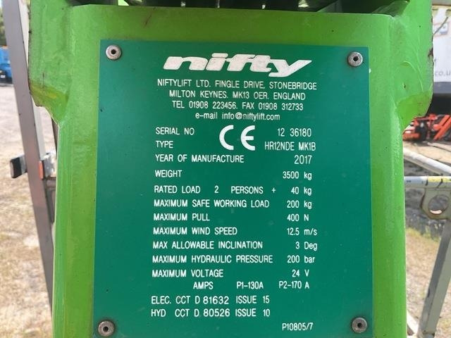 Niftylift HR12NDE - رافعات سلة مفصلية: صور 5 Niftylift HR12NDE - رافعات سلة مفصلية: صور 5