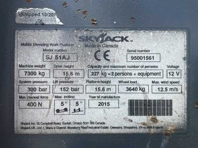 SkyJack SJ51AJ - رافعات سلة مفصلية: صور 5 SkyJack SJ51AJ - رافعات سلة مفصلية: صور 5