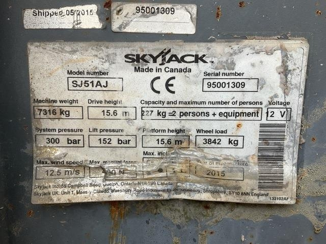 SkyJack SJ51AJ - رافعات سلة مفصلية: صور 5 SkyJack SJ51AJ - رافعات سلة مفصلية: صور 5