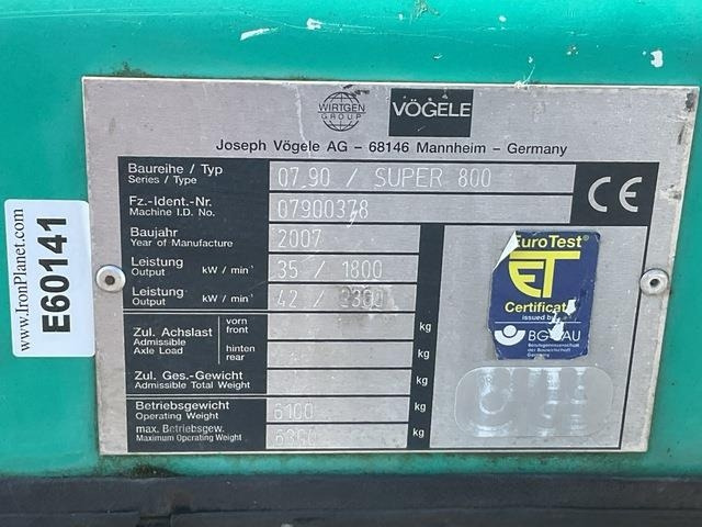 Vögele Super 800 - العامل بالقار: صور 5 Vögele Super 800 - العامل بالقار: صور 5