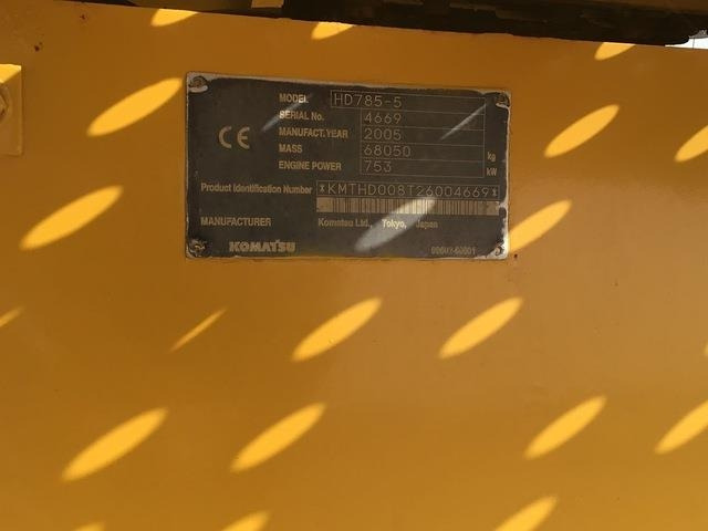 Komatsu HD785-5 - شاحنة قلابة للمحاجر: صور 5 Komatsu HD785-5 - شاحنة قلابة للمحاجر: صور 5