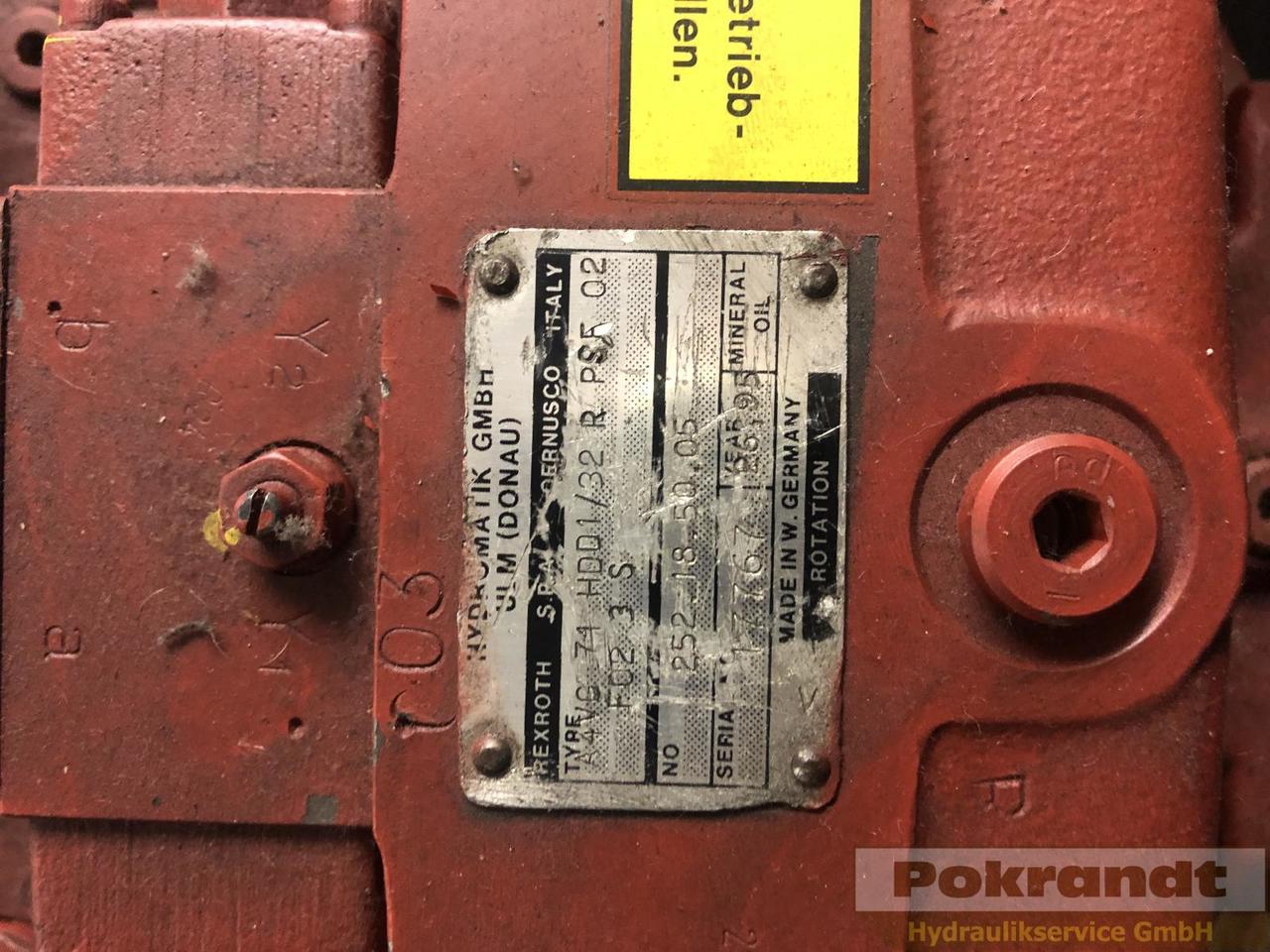 Rexroth A4VG71HDD1/32R PSF02F023S Bosch A4VG71HDD1 32R PSF 02 F023S - مضخة هيدروليكية: صور 2 Rexroth A4VG71HDD1/32R PSF02F023S Bosch A4VG71HDD1 32R PSF 02 F023S - مضخة هيدروليكية: صور 2