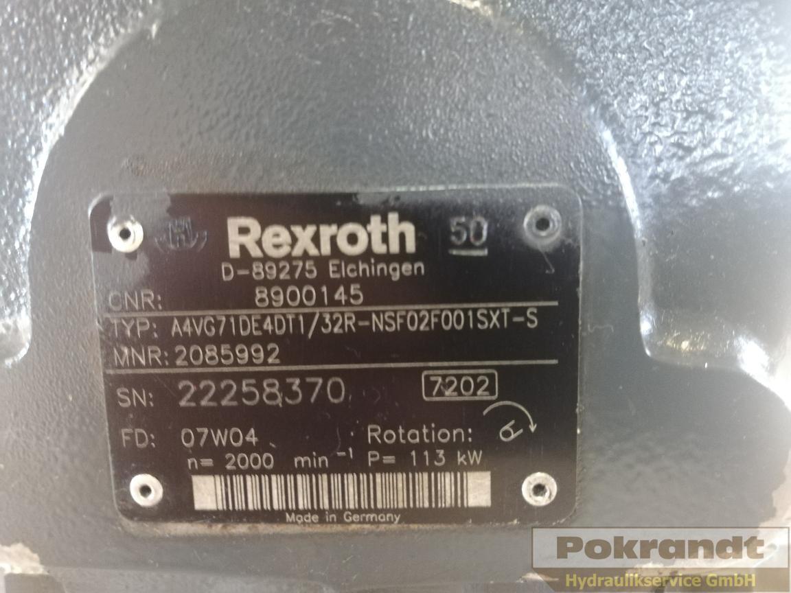 Rexroth Bosch A4VG71DE4DT1 32R NSF02F001SXT-S - 2 Einheiten vorhanden - مضخة هيدروليكية: صور 2 Rexroth Bosch A4VG71DE4DT1 32R NSF02F001SXT-S - 2 Einheiten vorhanden - مضخة هيدروليكية: صور 2