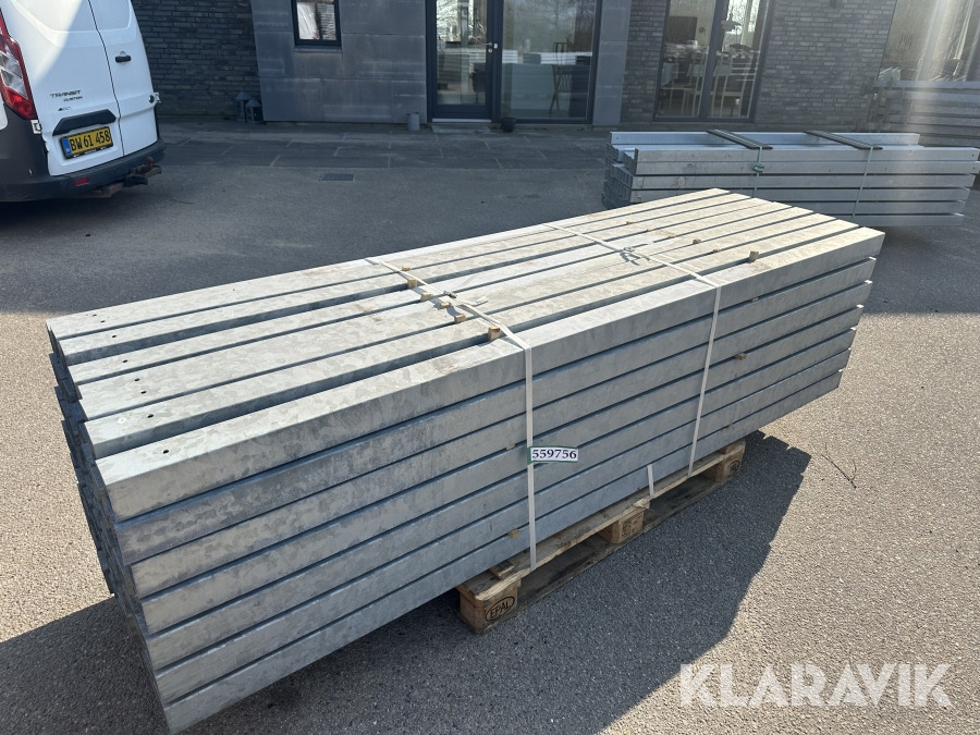 معدات البناء Galvaniserede stolper 57 styk. 2,5m. lange: صور 1