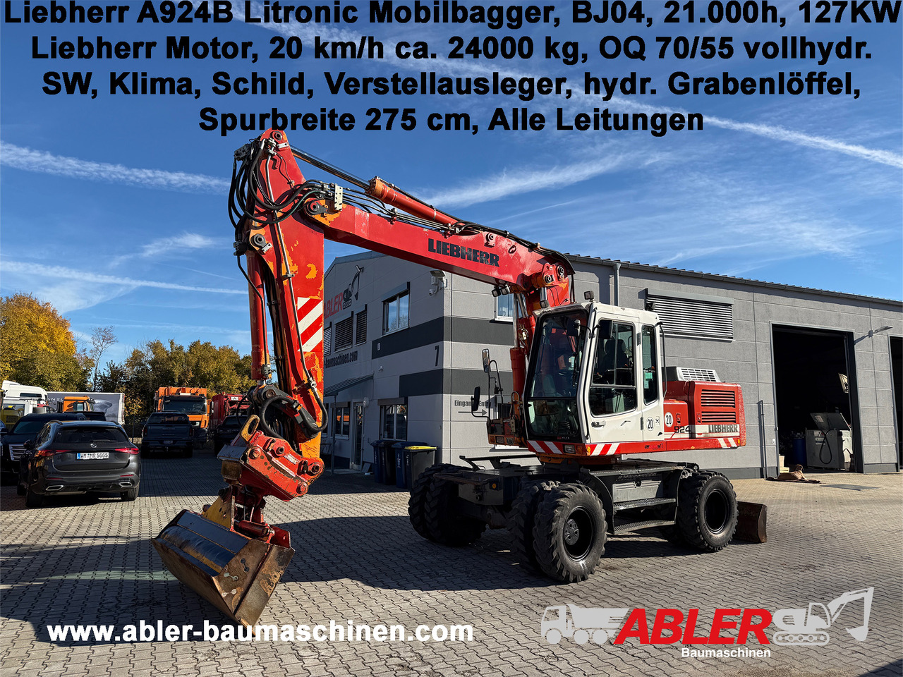 Liebherr A924 B Litronic Mobilbagger OQ 70/55 - حفارة: صور 1 Liebherr A924 B Litronic Mobilbagger OQ 70/55 - حفارة: صور 1