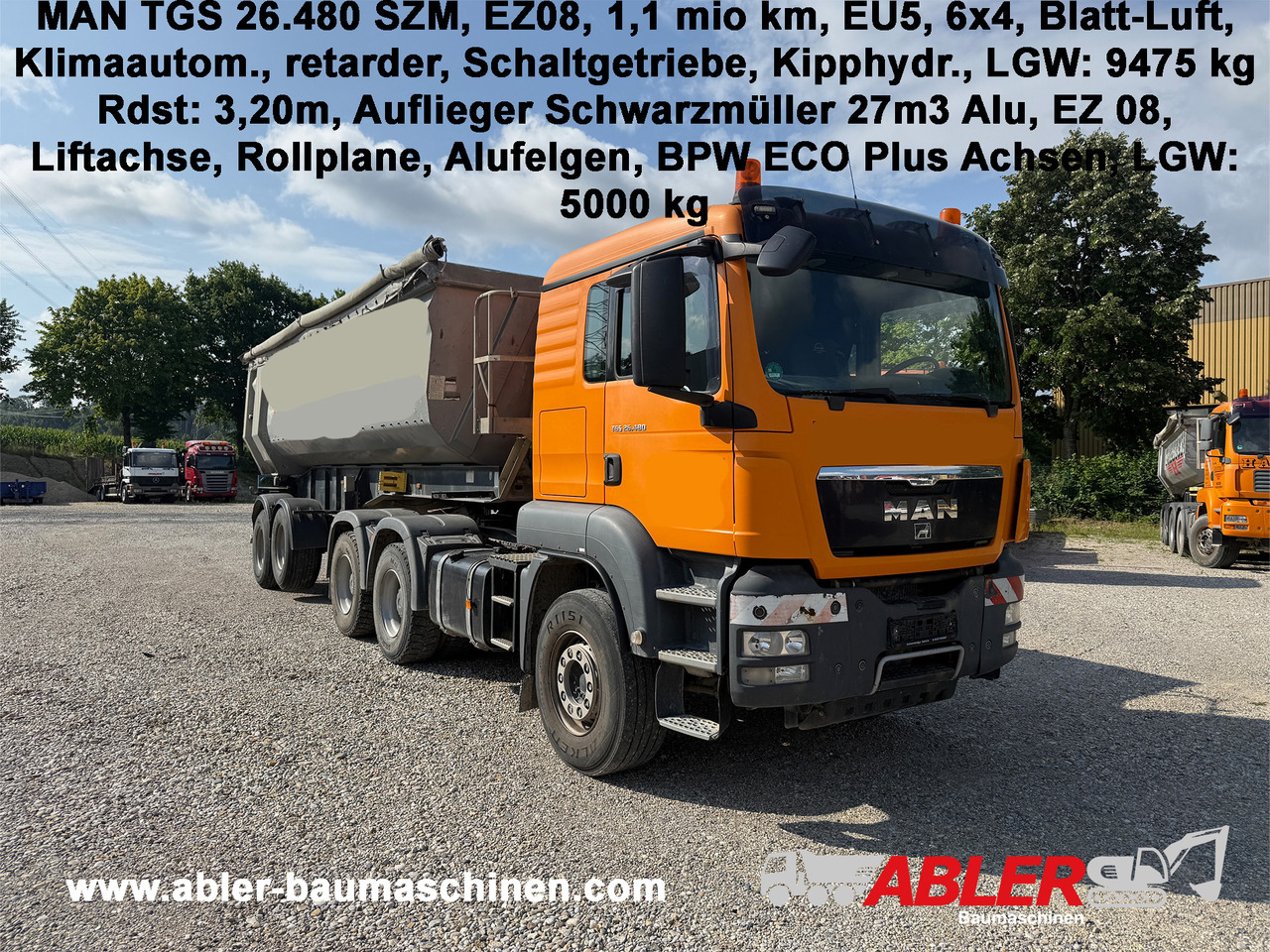 MAN TGS 26.480 SZM 6x4 mit Kippauflieger - قلابات: صور 1 MAN TGS 26.480 SZM 6x4 mit Kippauflieger - قلابات: صور 1