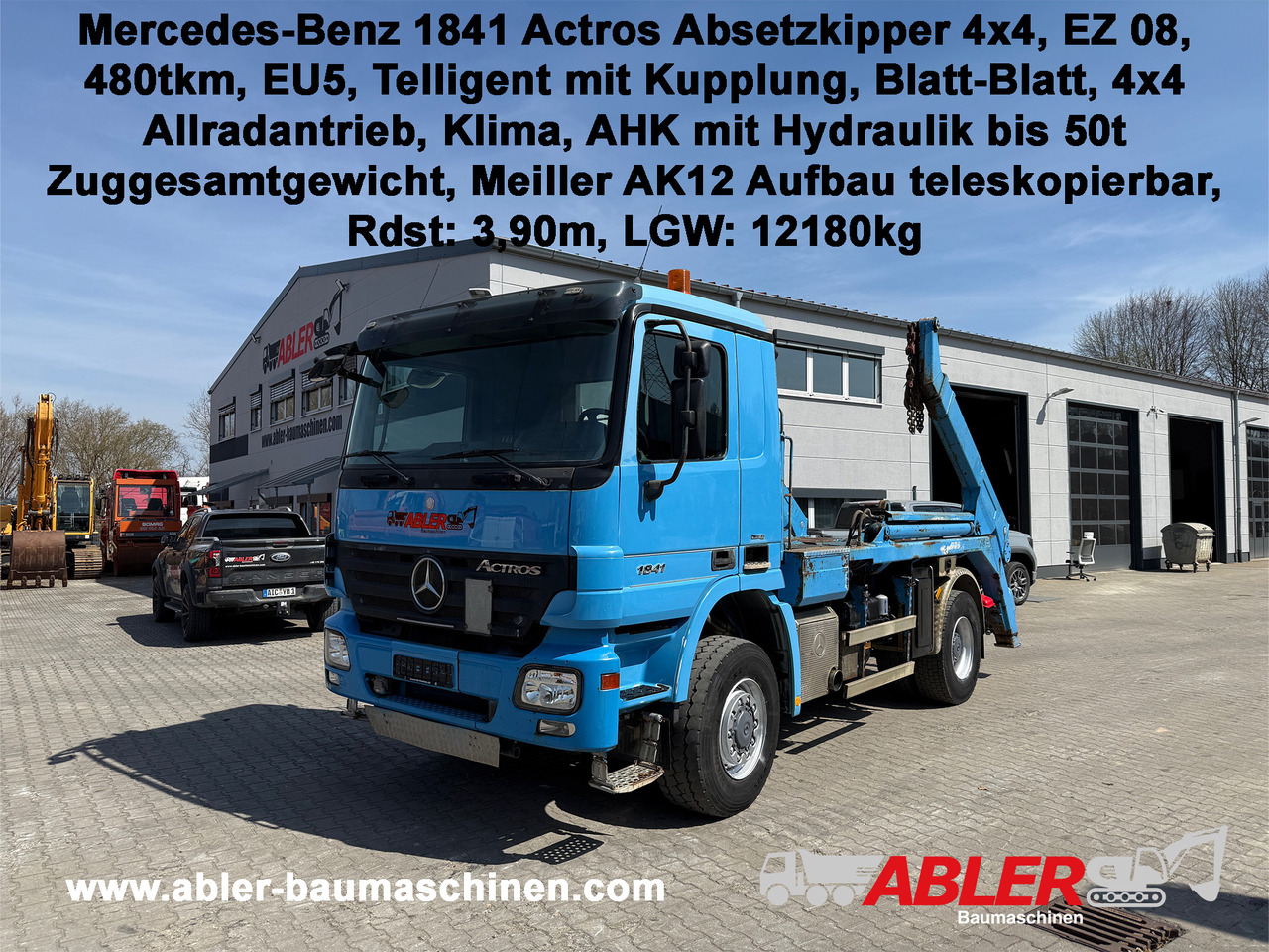 Mercedes-Benz 1841 Actros MP2 Absetzkipper 4x4 Allrad Klima - شاحنات قابلة للفك شاحنة: صور 1 Mercedes-Benz 1841 Actros MP2 Absetzkipper 4x4 Allrad Klima - شاحنات قابلة للفك شاحنة: صور 1