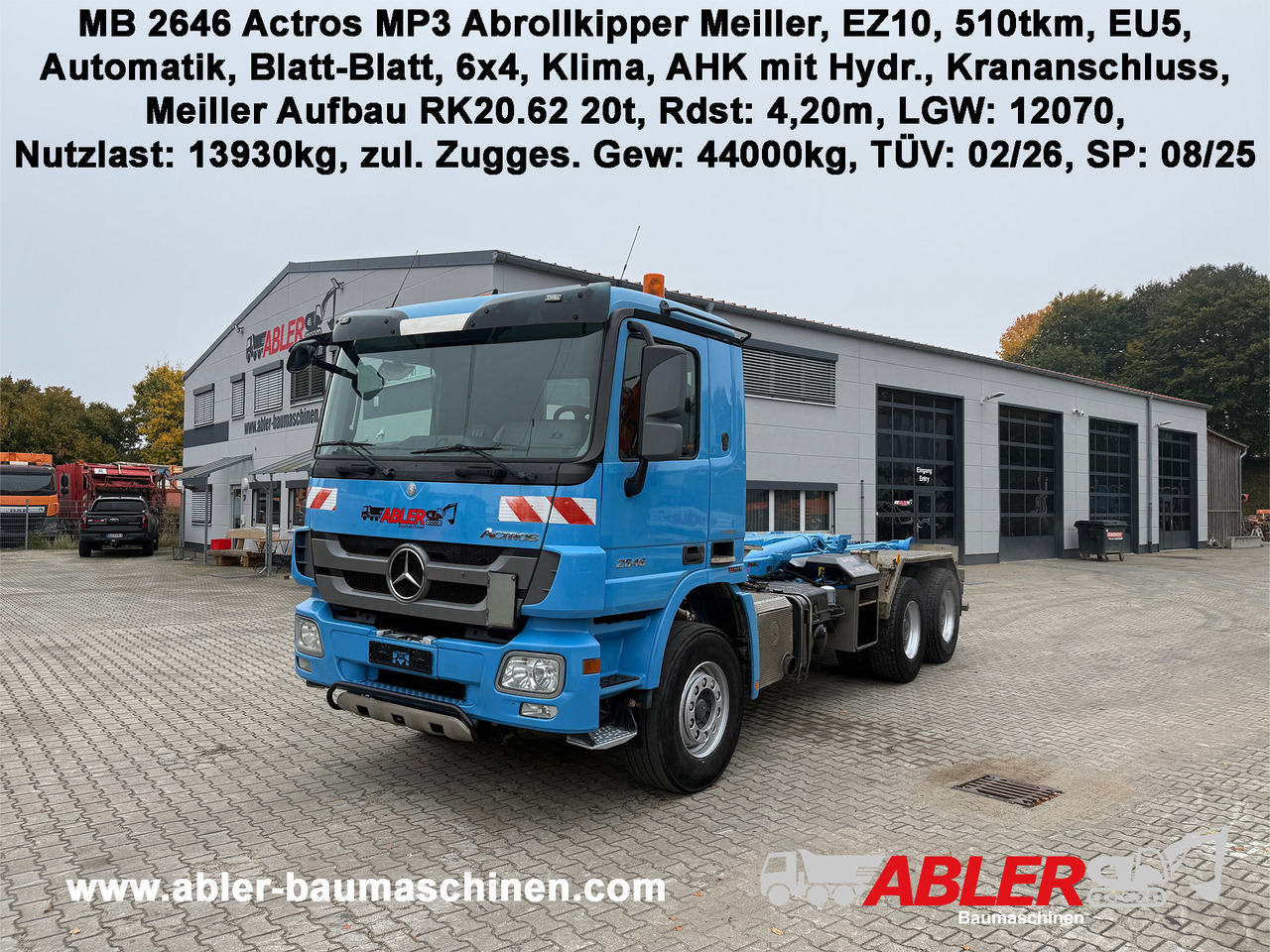 Mercedes-Benz 2646 Actros Abrollkipper Meiller AHK - أخرى: صور 1 Mercedes-Benz 2646 Actros Abrollkipper Meiller AHK - أخرى: صور 1