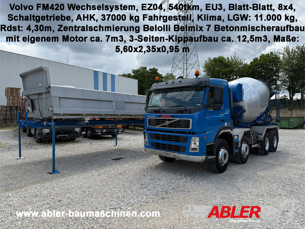Volvo FM420 Wechselsystem Kipper Betonmischer - شاحنة خلاطة خرسانة: صور 1 Volvo FM420 Wechselsystem Kipper Betonmischer - شاحنة خلاطة خرسانة: صور 1