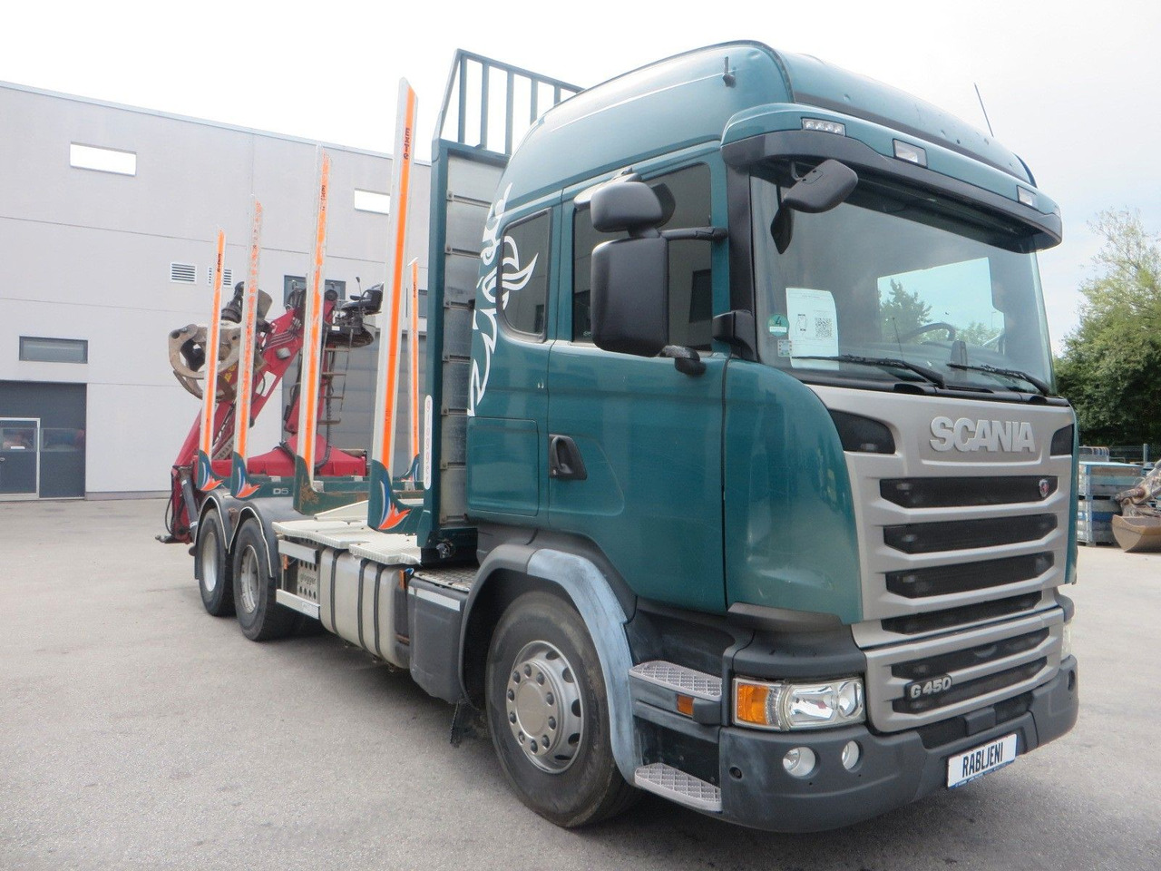 Scania G450 6x4Timber - شاحنة قطع الأشجار, شاحنة كرين: صور 2 Scania G450 6x4Timber - شاحنة قطع الأشجار, شاحنة كرين: صور 2