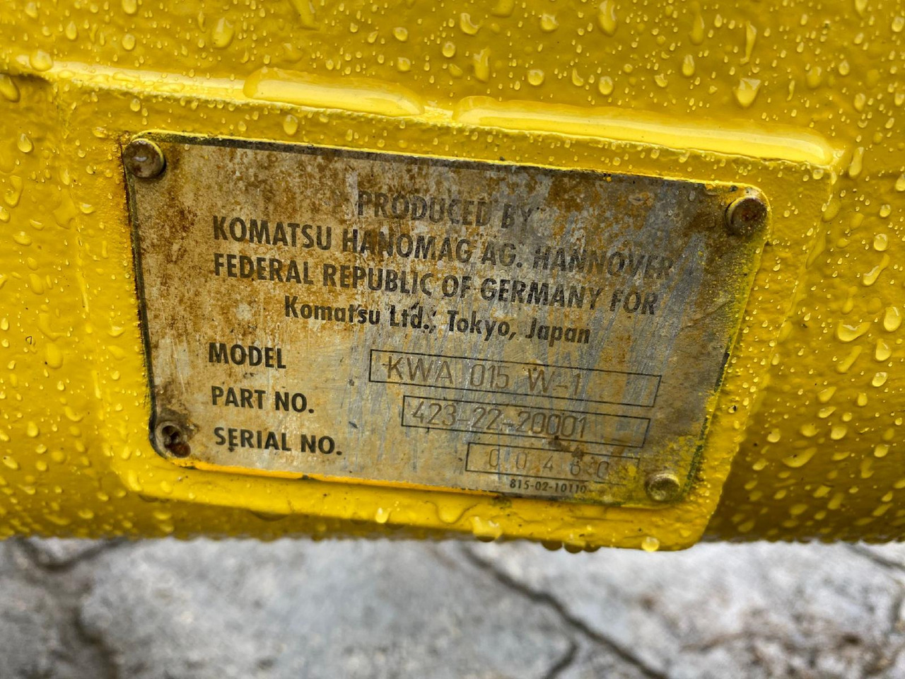 Komatsu KWA 015 aus WA 380 - المحور و قطع الغيار - آلات البناء: صور 4 Komatsu KWA 015 aus WA 380 - المحور و قطع الغيار - آلات البناء: صور 4