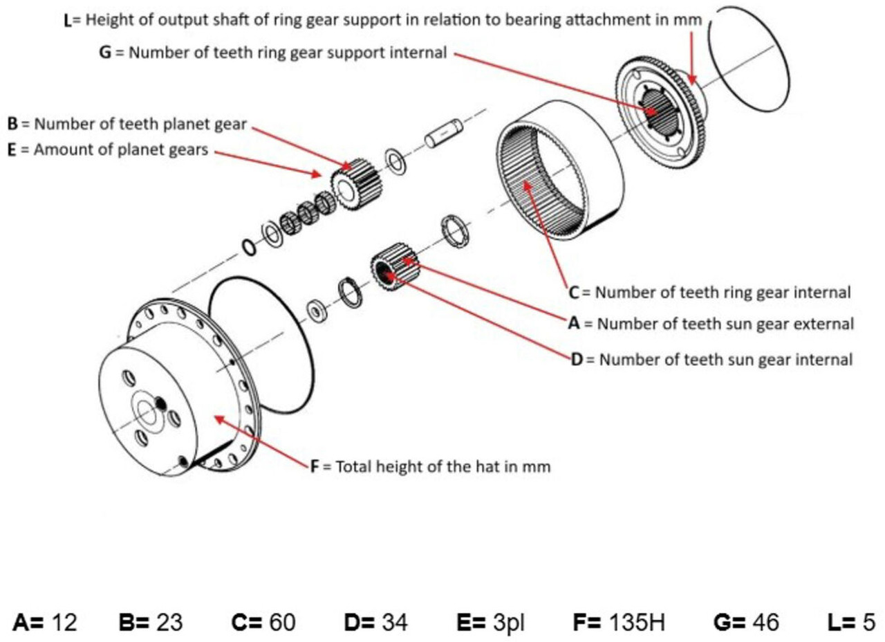 محرك السفر - موبايل كرين Grove GMK planetary gear 12-23-60-34-3pl-H135-46: صور 9
