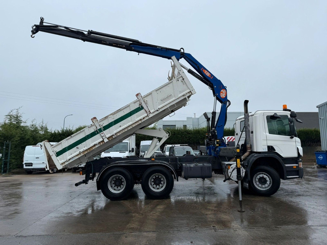 Scania PRT 380. 6x4. Kipper + Kran PM 16 Funk. Klima. - قلابات, شاحنة كرين: صور 1 Scania PRT 380. 6x4. Kipper + Kran PM 16 Funk. Klima. - قلابات, شاحنة كرين: صور 1