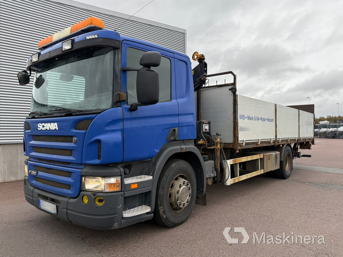 Kranbil Scania P320 - شاحنات مسطحة, شاحنة كرين: صور 1 Kranbil Scania P320 - شاحنات مسطحة, شاحنة كرين: صور 1