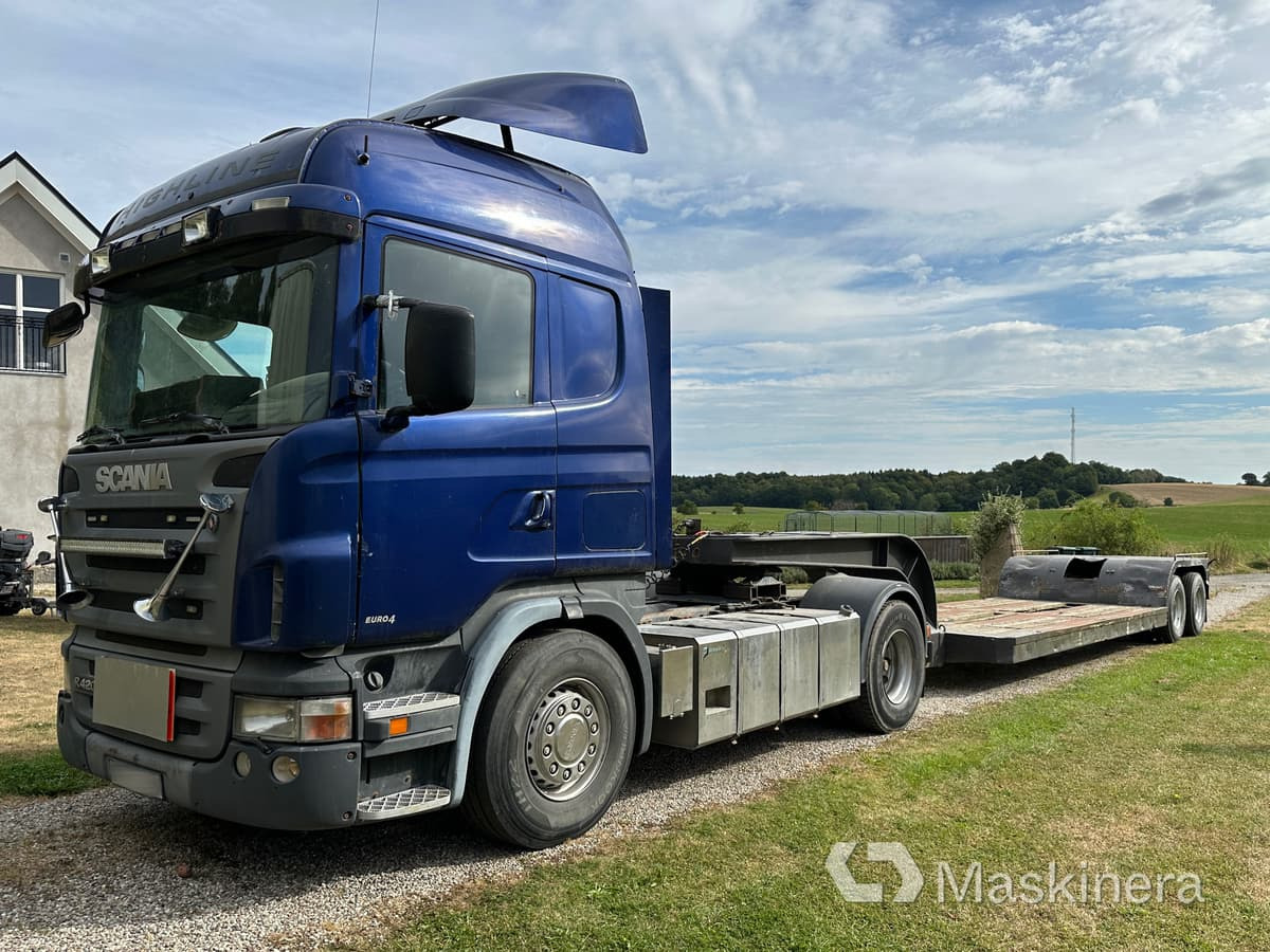 Scania R420 highline A-traktor Scania + 2 släp - شاحنة جرار, نصف مقطورة مسطحة: صور 1 Scania R420 highline A-traktor Scania + 2 släp - شاحنة جرار, نصف مقطورة مسطحة: صور 1