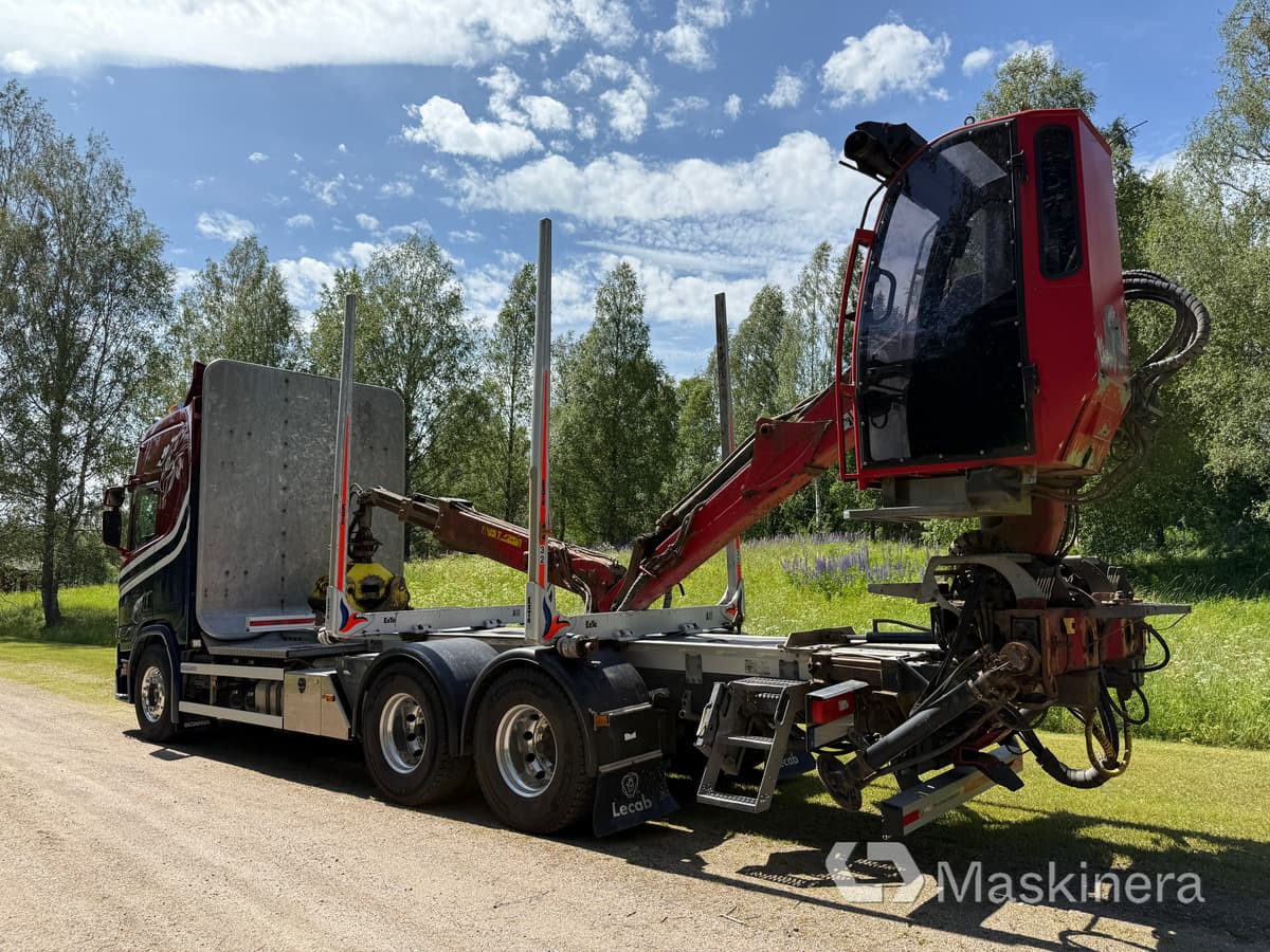 Timmerbil Scania R650B 6x4 NB med kran - شاحنة قطع الأشجار: صور 4 Timmerbil Scania R650B 6x4 NB med kran - شاحنة قطع الأشجار: صور 4
