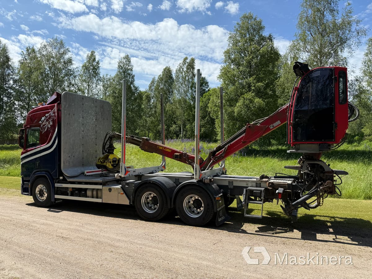 Timmerbil Scania R650B 6x4 NB med kran - شاحنة قطع الأشجار: صور 3 Timmerbil Scania R650B 6x4 NB med kran - شاحنة قطع الأشجار: صور 3