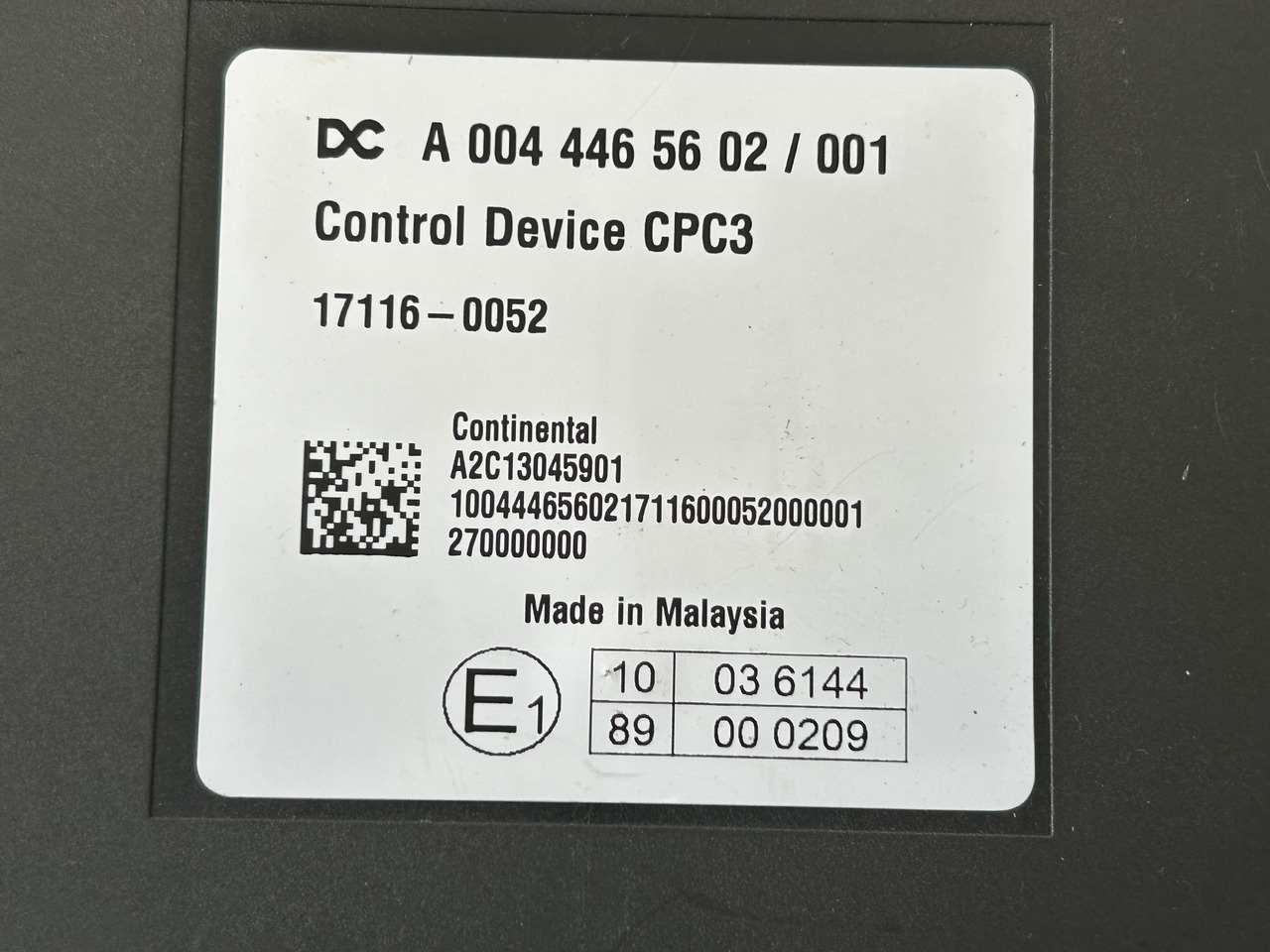 MERCEDES ACTROS MP4 CPC3 - كتلة التحكم: صور 3 MERCEDES ACTROS MP4 CPC3 - كتلة التحكم: صور 3