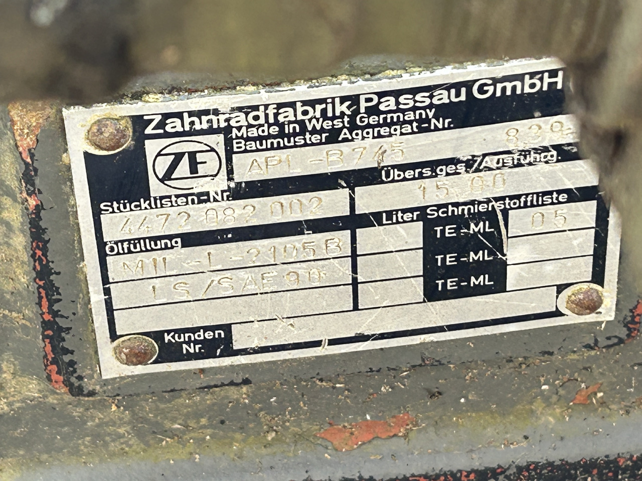 ZF APL-B745 - المحور الأمامي - حفارة: صور 3 ZF APL-B745 - المحور الأمامي - حفارة: صور 3