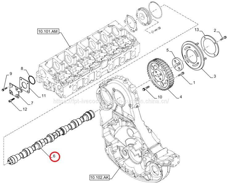 OEM Engine Cursor11 EURO 6 F3GFE613A B001 5801863562/5801690111 camshaft F5801465702 - عمود الحدبات: صور 2 OEM Engine Cursor11 EURO 6 F3GFE613A B001 5801863562/5801690111 camshaft F5801465702 - عمود الحدبات: صور 2