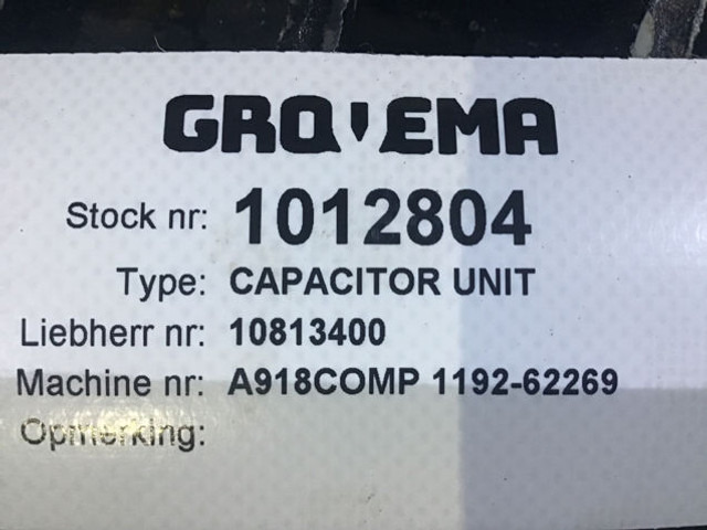 Liebherr Capacitor Unit - جزء تكييف الهواء: صور 2 Liebherr Capacitor Unit - جزء تكييف الهواء: صور 2