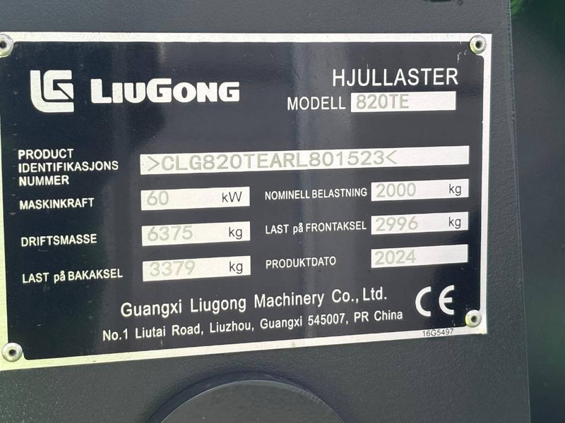 LIUGONG 820 TE Electric - اللودر بعجل: صور 5 LIUGONG 820 TE Electric - اللودر بعجل: صور 5
