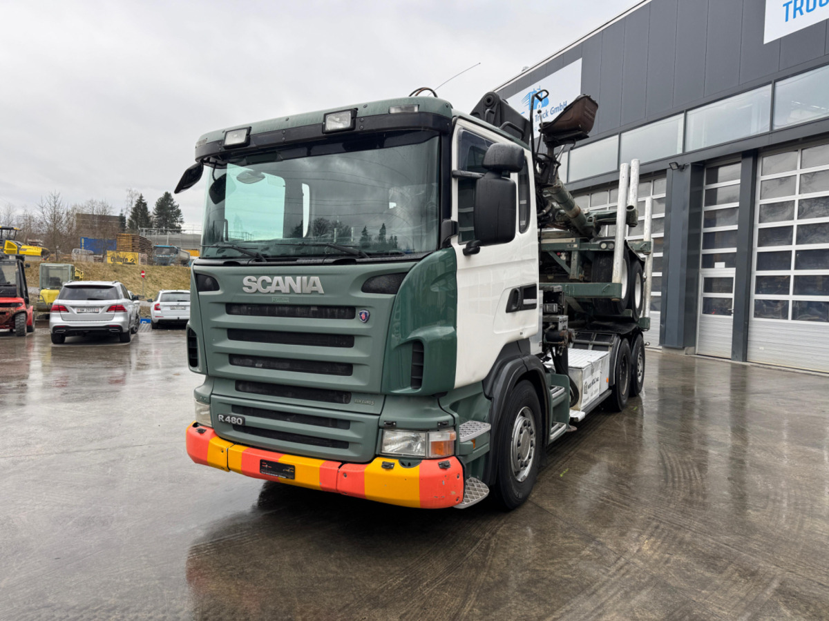 SCANIA R480 6x2 Loglift F265 mit Dolly - شاحنة قطع الأشجار: صور 1 SCANIA R480 6x2 Loglift F265 mit Dolly - شاحنة قطع الأشجار: صور 1