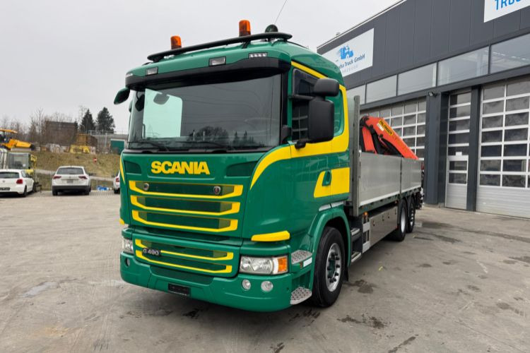 Scania G490 6x2 PK22002-4 - شاحنة كرين, شاحنات مسطحة: صور 2 Scania G490 6x2 PK22002-4 - شاحنة كرين, شاحنات مسطحة: صور 2