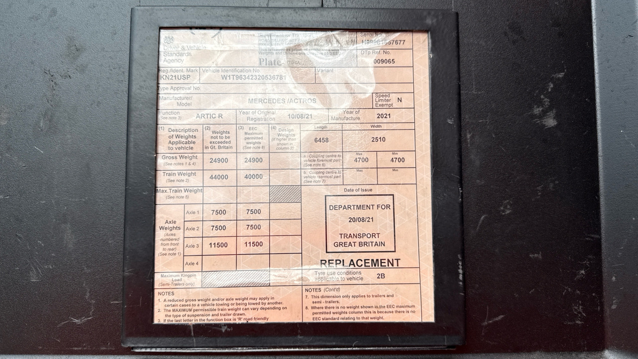 شاحنة جرار MERCEDES-BENZ ACTROS  2545: صور 11 شاحنة جرار MERCEDES-BENZ ACTROS  2545: صور 11