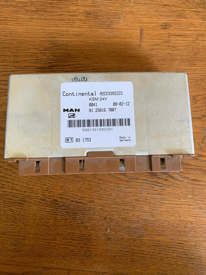 MAN KSM Continental Steuergerät 81.25816.7007 - كتلة التحكم - شاحنة: صور 1 MAN KSM Continental Steuergerät 81.25816.7007 - كتلة التحكم - شاحنة: صور 1