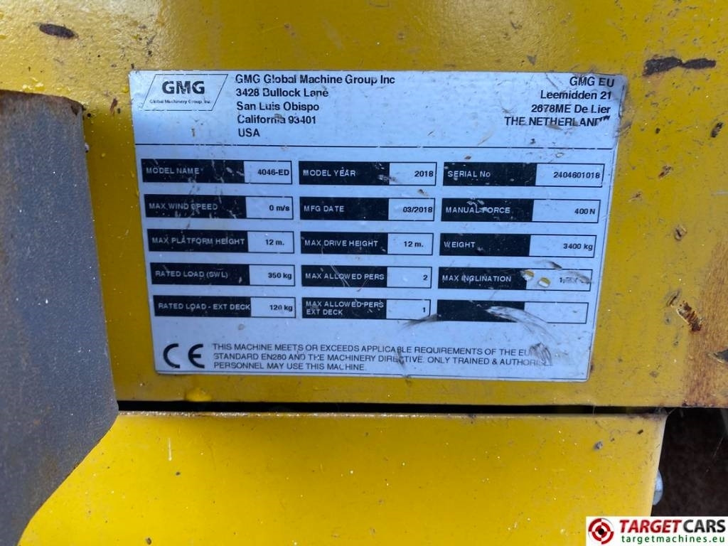 GMG 4046-ED Electric Scissor Work Lift 1404cm  إيجار GMG 4046-ED Electric Scissor Work Lift 1404cm: صور 10