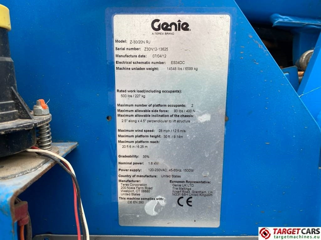 رافعات سلة مفصلية Genie Z-30/20N RJ Electric Articulated Boom Lift 1110cm: صور 10